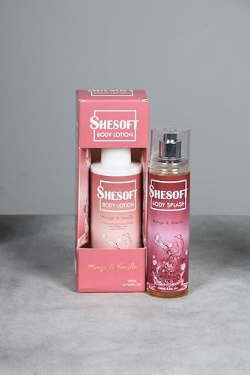 Mango & Vanilla Body Care Set, Body Lotion and Body Splash, 200ml