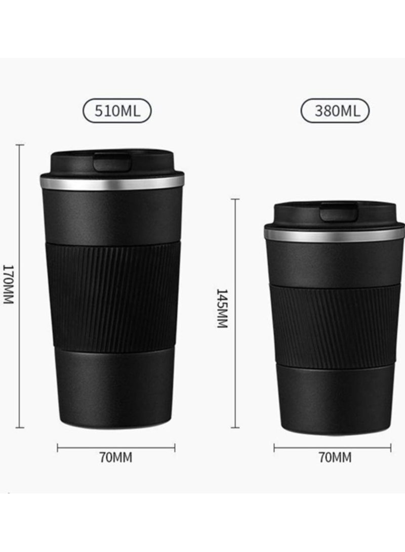 AROAQ 510ml Stainless Steel Coffee Cup Thermal Mug Non-slip Travel Car Insulated Bottle - Image 4