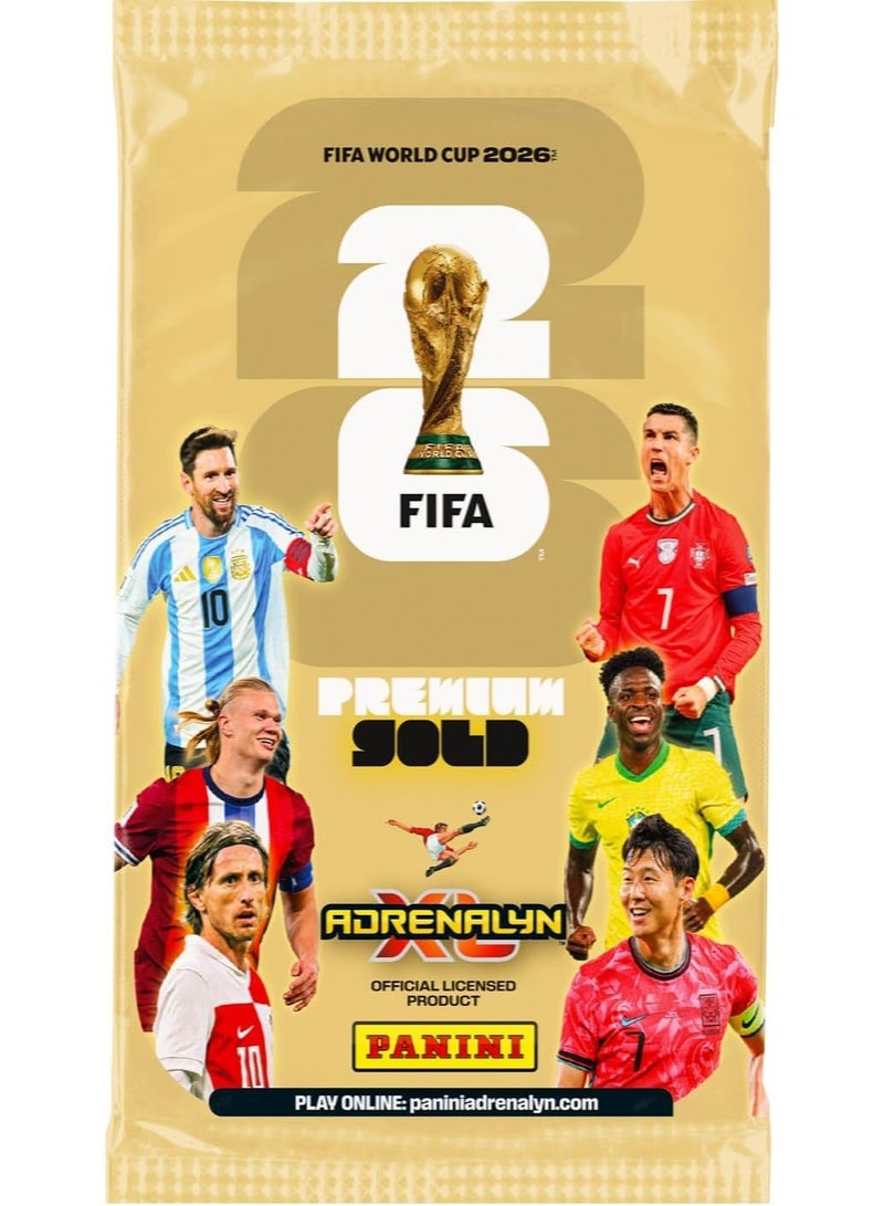Panini FIFA World Cup 2026 Trading Cards Game Blister Premium Gold (1 Premium Case + 4 Exclusive Limited Cards) - Image 2