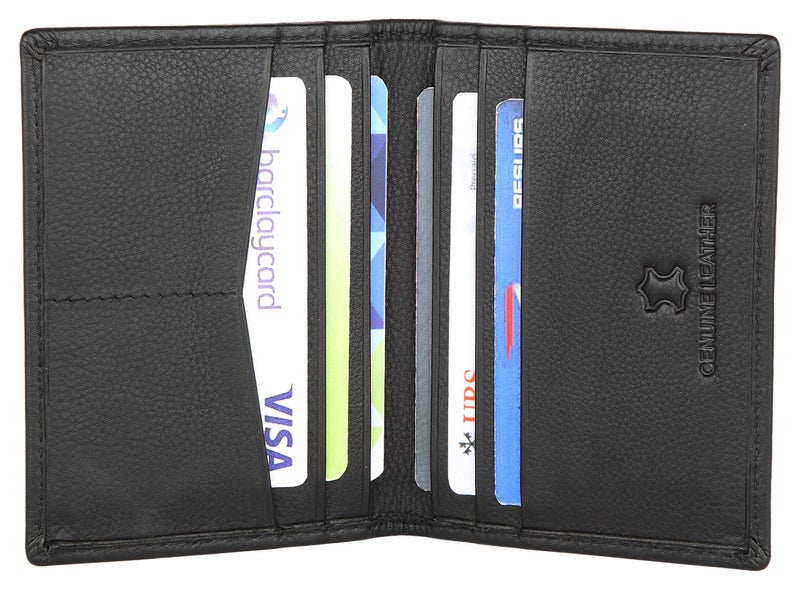 NAPA HIDE Leather Wallet for Men I Handcrafted I Credit/Debit Card Slots I 2 Currency Compartments I 2 Secret Compartments (Black Crd) - Image 5