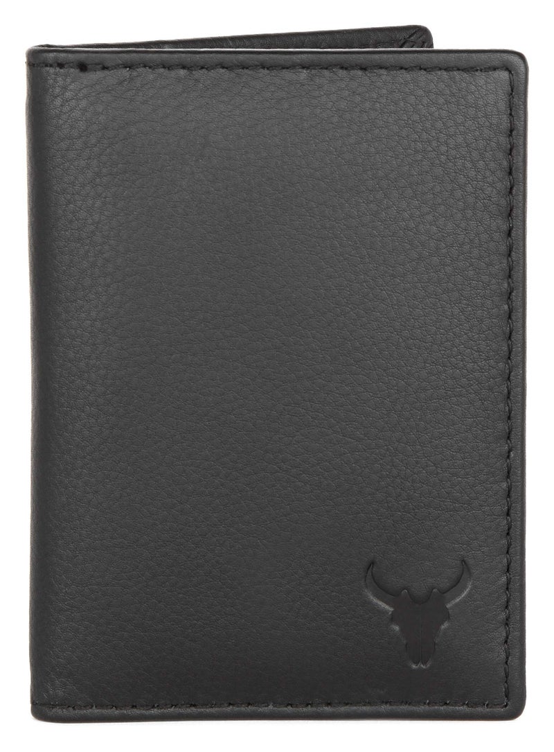 NAPA HIDE Leather Wallet for Men I Handcrafted I Credit/Debit Card Slots I 2 Currency Compartments I 2 Secret Compartments (Black Crd) - Image 1