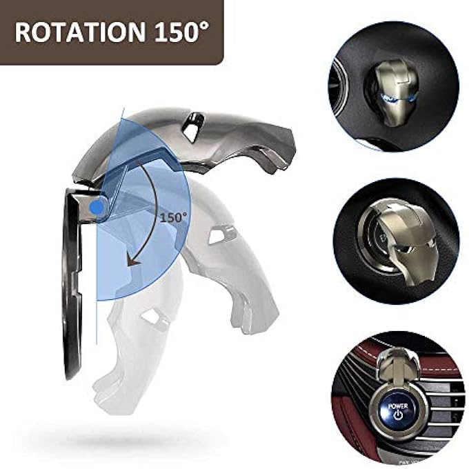 Cool Baby Engine Start Stop Button Cover Press The Start Button Ignition Cover AntiScratch Universal Button Decorative Ring Silver - Image 5