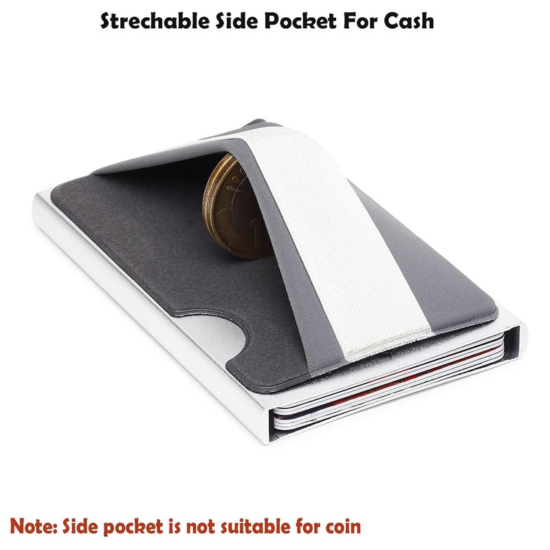 Stealodeal Metal RFID Blocking Pop Up Credit Or Debit Card Holder Case for Men & Women (Advance-Silver) - Image 5