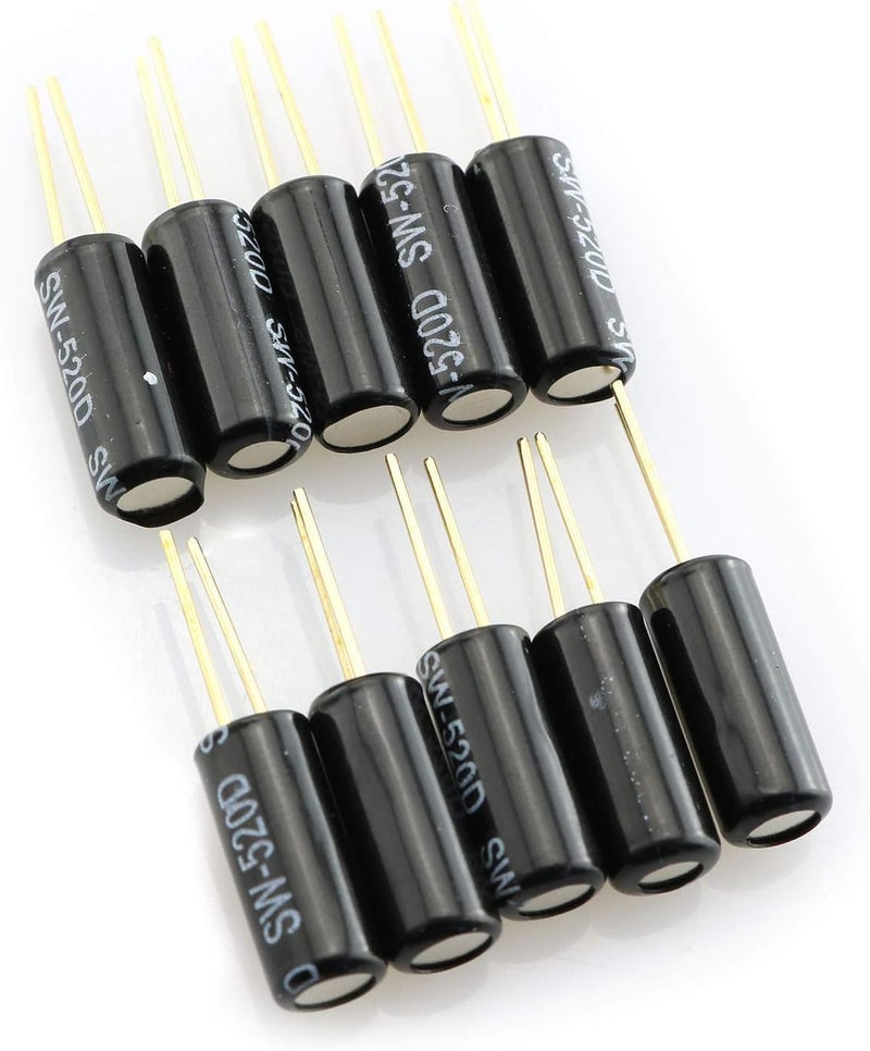Tegg 10PCS SW-520D Metal Ball Switch Angle Tilt Vibration Shaking Switch for Arduino Raspberry Pi DIY - Image 2