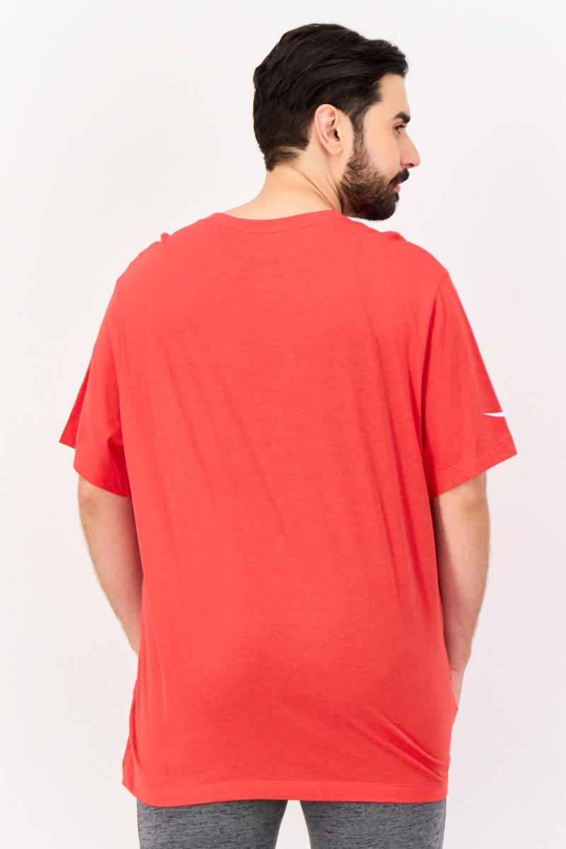 Nike Men Sportswear Fit Short Sleeve Outdoor T Shirt, Red - Image 4