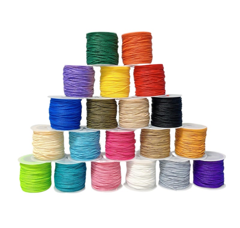 20 Colors Wax String for Bracelet Making Waxed Thread Bracelet Cord Waxed Polyester Cord Bracelet Rope for Jewelry Making DIY Bracelets Necklace Making and Macrame