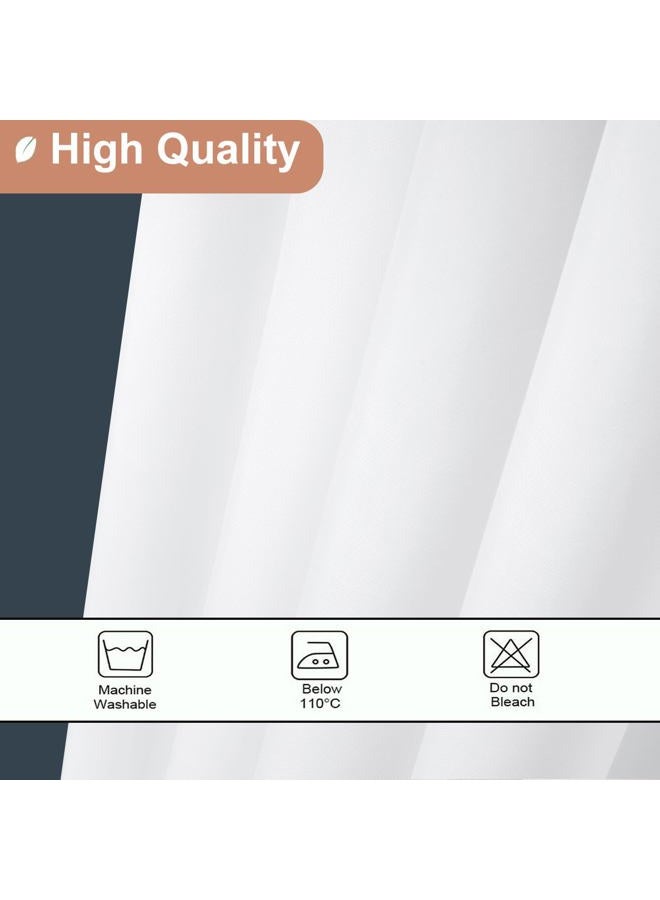 UFRIDAY (72Wx75L, White) - Ufriday Solid Fabric Shower Curtain Polyester Liner Water, Soap and Mildew Resistant with Rust Proof Metal Grommets, Elegant White Bath Curtain Liner for all Ages, Home/ Hotel, 180c - Image 5