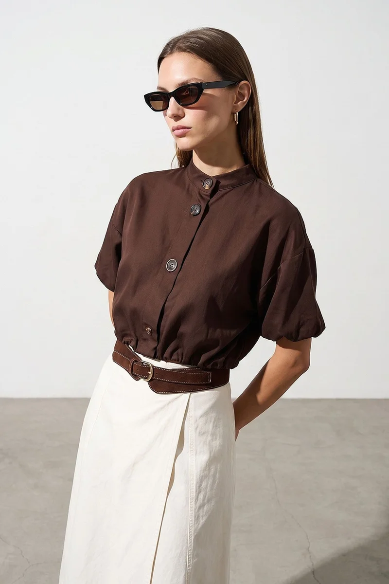 Dilvin Coffee Brown DILVIN Women's Shirt for Women | Best Price UAE