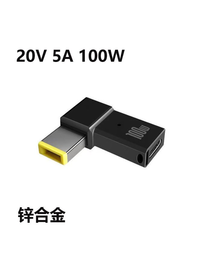 Typec To Lenovo Notebook Computer Square Mouth With Needle Thinkpad X1 Power Pd100w Fast Charging Line - Image 1