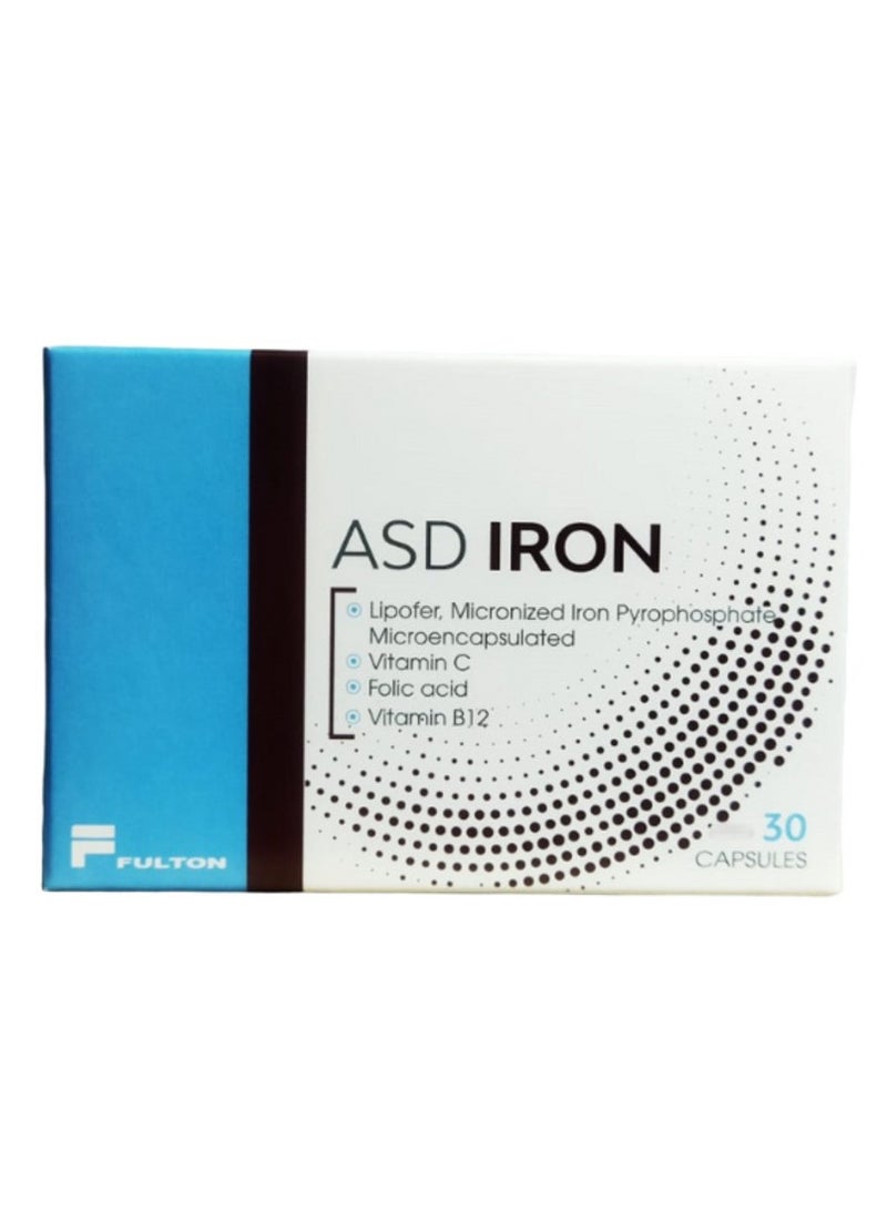 ASD كبسولات الحديد (30 حبة)