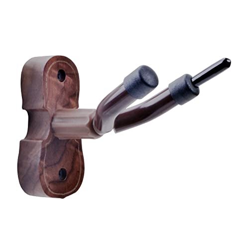 KingPoint Violin Viola Wall Mount Hanger, Hook,Rose Wood holder,hooks,with Bow Hook,Home & Studio Wall Mount Violin Hangers - Image 1