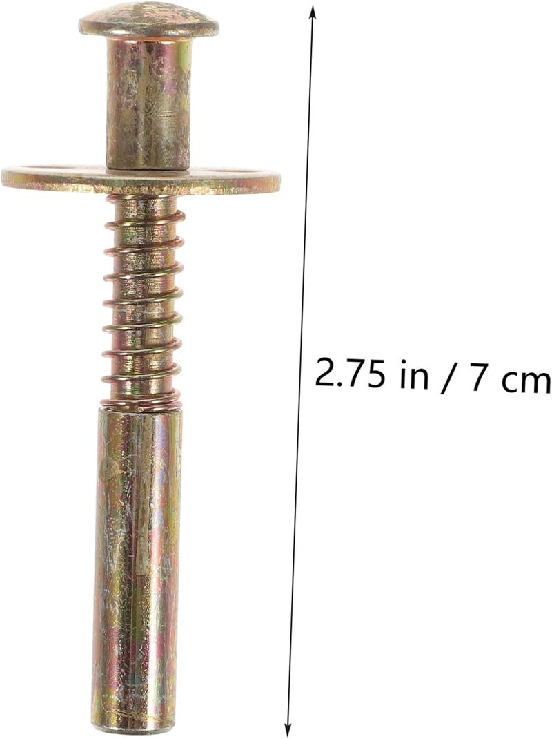 DOITOOL 4 قطع من مزلاج الزنبرك الحديدي، مزلاج الدفع للأسرّة الأطفال وأقفاص الأرانب، تركيب سهل، أجزاء هيكل السرير - Image 2