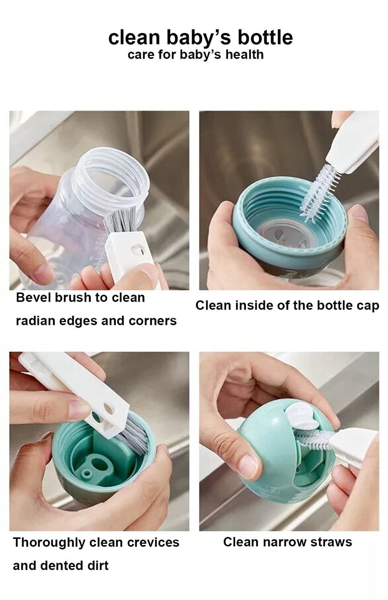BSMstone Tiny Cleaning Brush-Mini Multi-Functional Crevice Cleaning Brush, Water Bottle Cleaning Tools for Bottle Cup,Nursing Bottle Cup-1Packâ€¦ - Image 3