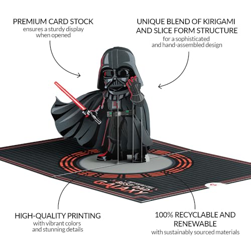 Lovepop Father's Day Pop-Up Card for Him - 3D Star War Darth Vader Greeting Cards for Dad, Husband, Men - Your Powers Are Week - 5" x 7" Card - Blank Notecard & Envelope Included - Image 5