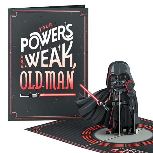 Lovepop Father's Day Pop-Up Card for Him - 3D Star War Darth Vader Greeting Cards for Dad, Husband, Men - Your Powers Are Week - 5" x 7" Card - Blank Notecard & Envelope Included - Image 1