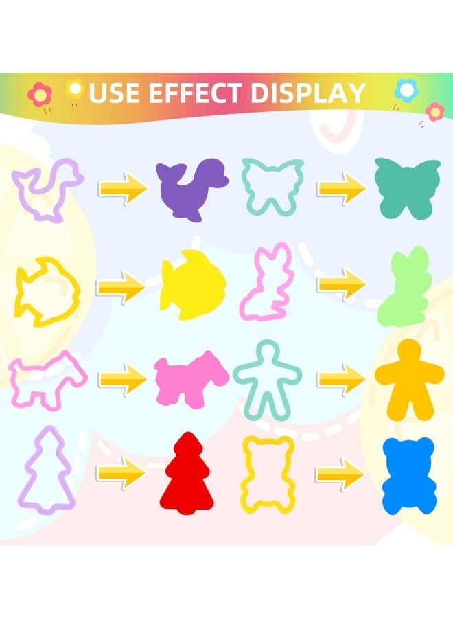 22-Piece Clay Dough Tool Kit for Kids, Plastic DIY Plasticine Set with Modelling Tools Clay Rollers and Cutters - Image 4