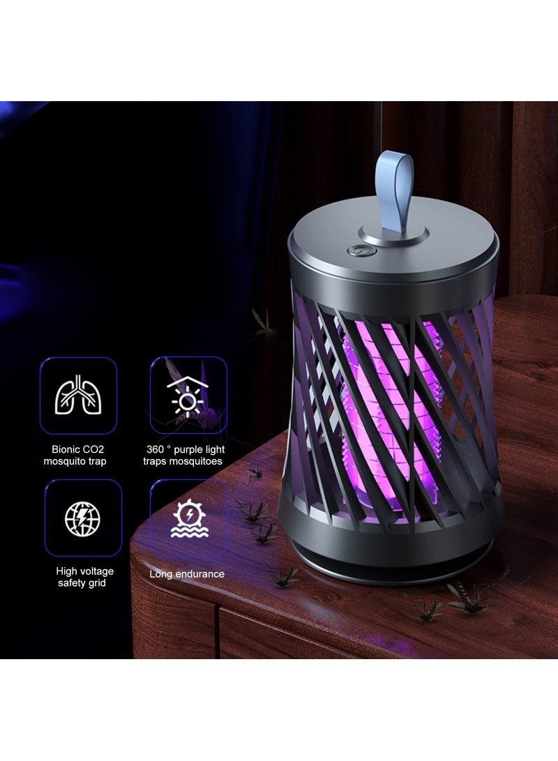 Zikra Electronic LED Mosquito Killing Lamp,360 degrees Physical Bug Zapper Electric Fly Insect Trap with UV Light or Bionic Attraction,Home Use Portable Odorless USB Lantern for Indoor and Outdoor - Image 3