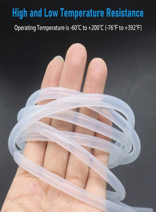 FOCMKEAS Silicone Tubing 0.24" x 0.31"（6x8mm）(IDxOD) 16.4Ft(5m) Length Flexible Transparent Tube, Silicone Rubber Air Hose Water Pipe for Pump Transfer - Image 4