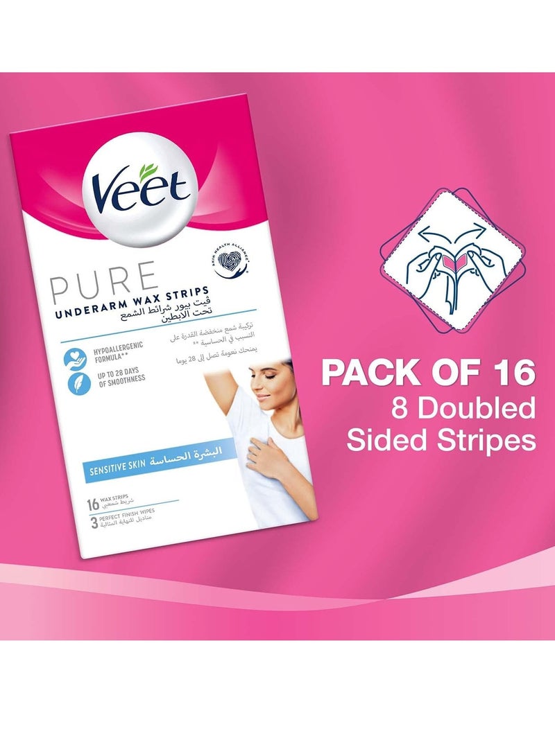 شرائح شمعية نقية للبشرة الحساسة تحت الإبط، 16 قطعة - Image 3