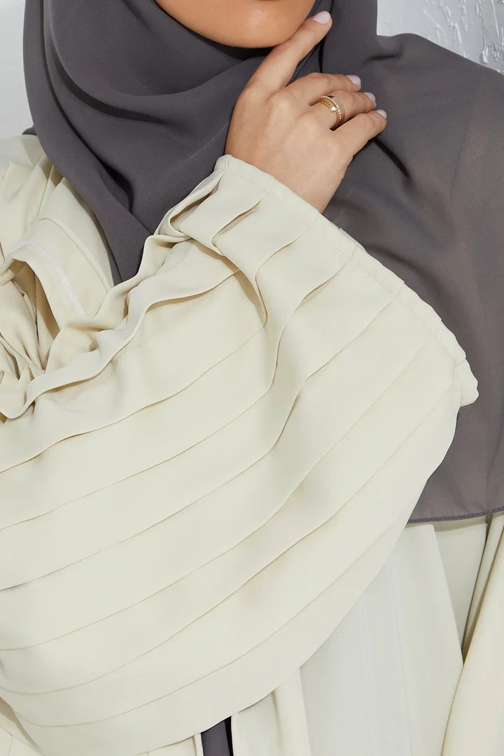Moistreet  Flared Sleeve Pleated Abaya for Women | Best Price UAE