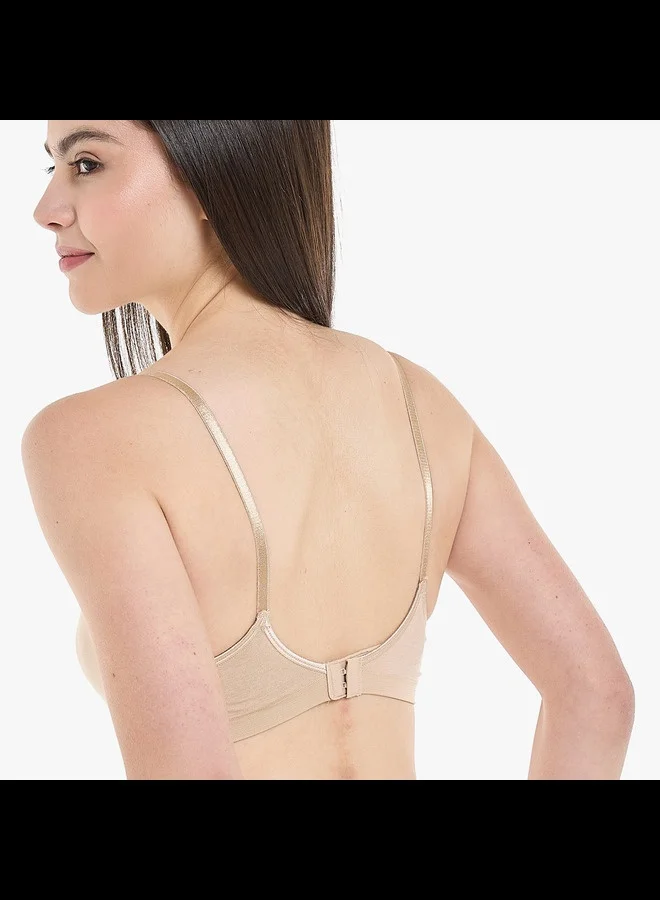 Hanes Nude Hanes Womens Convertible Wire Free Bra Nude Heather Large for Women | Best Price UAE