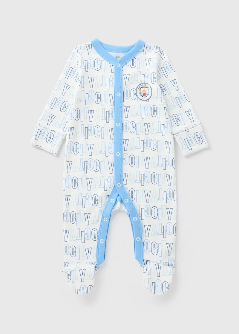ماتلان Baby White Manchester City Sleepsuit