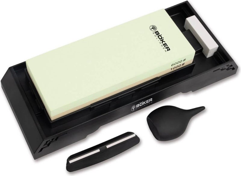 Boker Combi Waterstone Sharpening Station 1000 / 6000 Waterstone Station for Sharpening