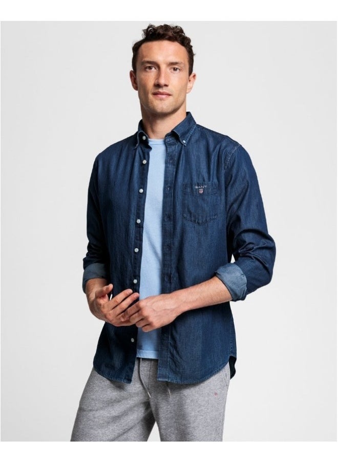 GANT - Gant Regular Fit Indigo Shirt - Image 1