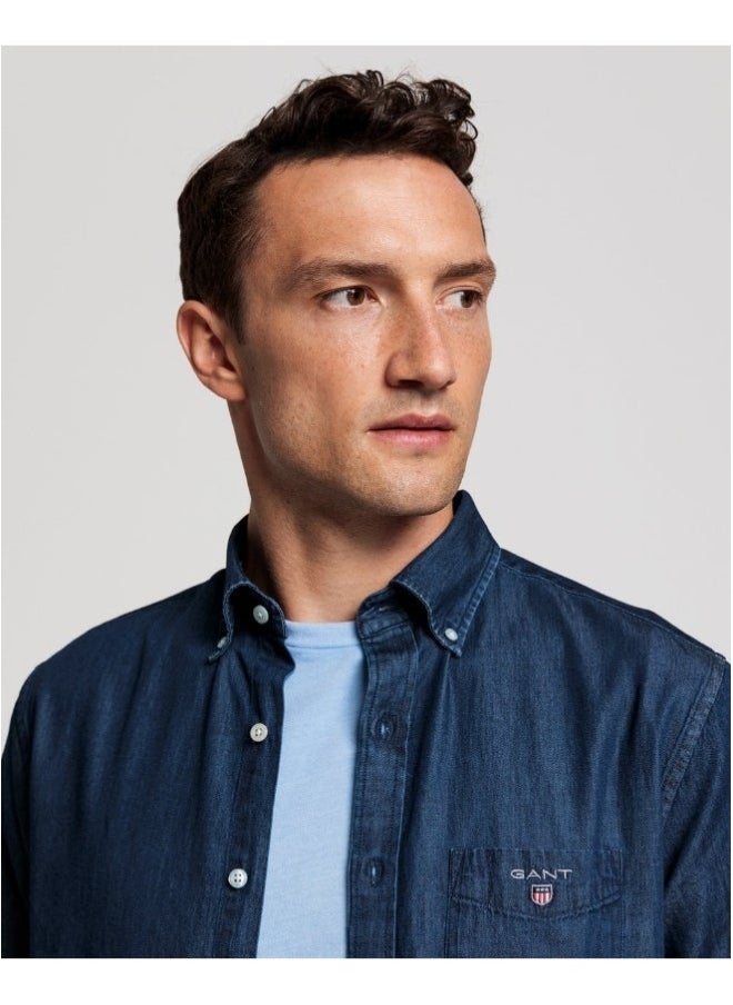 GANT - Gant Regular Fit Indigo Shirt - Image 1