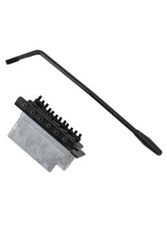 Thoraya 52.5mm Tremolo Bridge with Bar Zinc Alloy Vintage Electric Guitar Bridge Replacement for Fender Strat Style Guitars Black  - Image 3