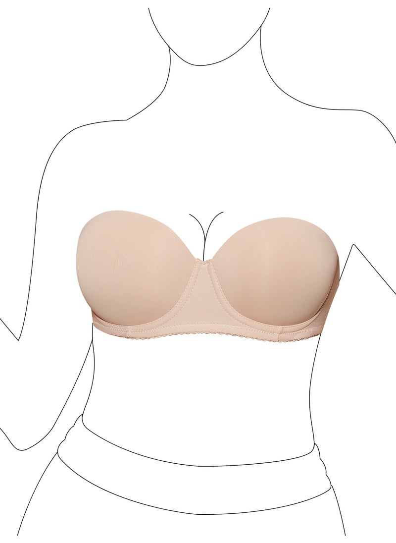 Generic Women Bras Strapless Bras Invisible Bras Comfortable Everyday Bras with Clear Straps  - Image 2