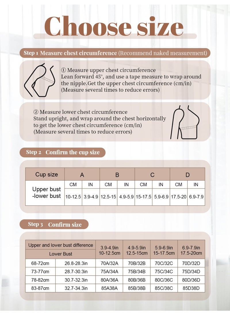 Generic Women Bras Strapless Bras Invisible Bras Comfortable Everyday Bras with Clear Straps  - Image 3