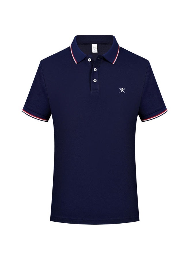 هاكيت لندن Hackett London Unisex pointed collar golf Polo shirt Simple LOGO printed breathable leisure sports short-sleeved shirt - Image 5