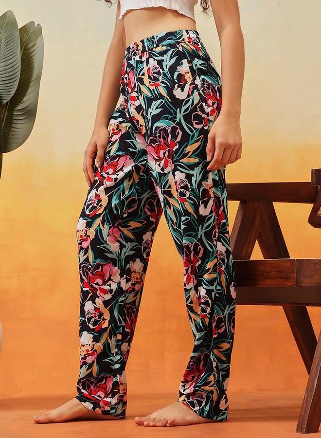 كلوفيا بنطال بيجاما مطبع بزهور - Image 3