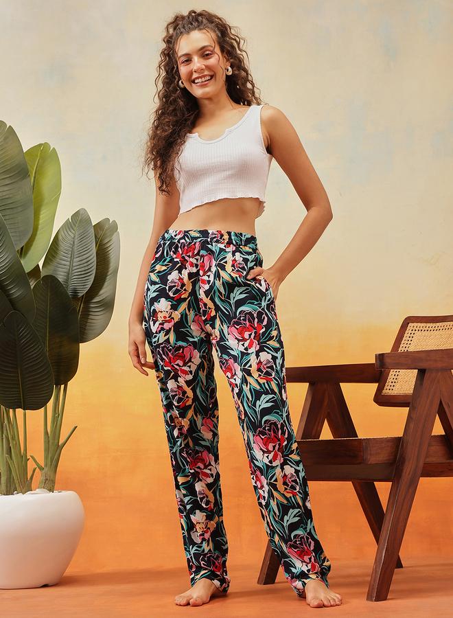 كلوفيا بنطال بيجاما مطبع بزهور - Image 5