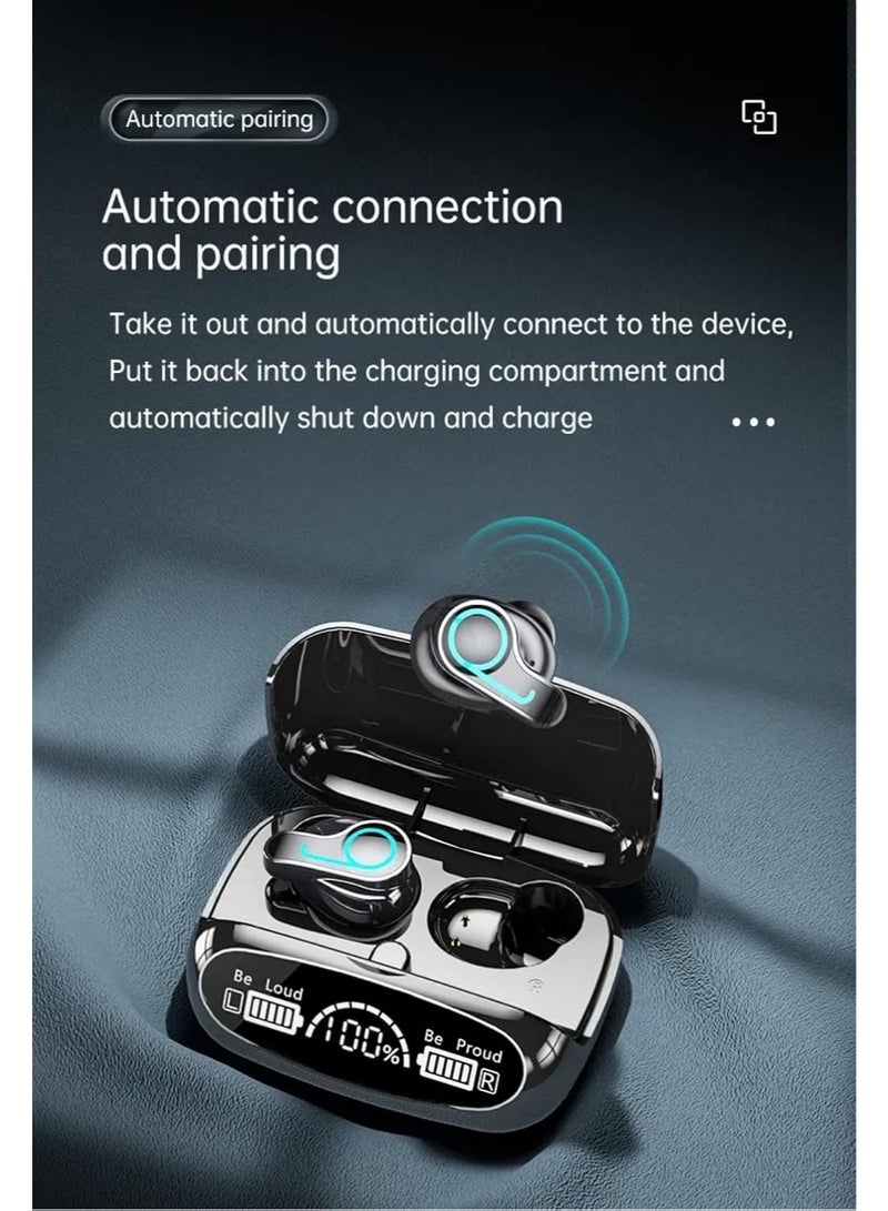 سماعات أذن بلوتوث لاسلكية، وضع الموسيقى والألعاب، سعة بطارية 2000mAh، تحكم باللمس الذكي، سماعات مقاومة للماء، صوت ستيريو 9D احترافي. - Image 5