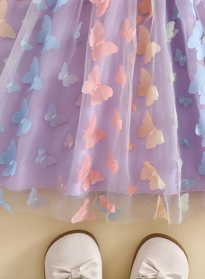 تايك تو فستان شبكي بتفاصيل مكشكشة وحافة مكشكشة - Image 3