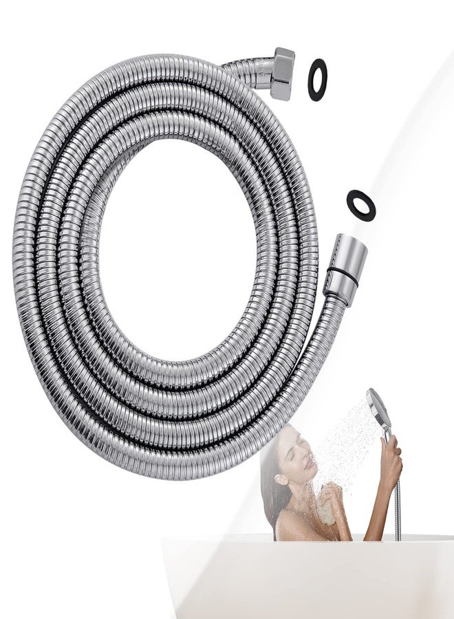 YDmeet All Metal Shower Hose For Handheld Shower Heads, Chrome Extra Long 71 Inch Stainless Steel, Universal Replacement Part For Hand Held Showerhead Hoses - Image 1