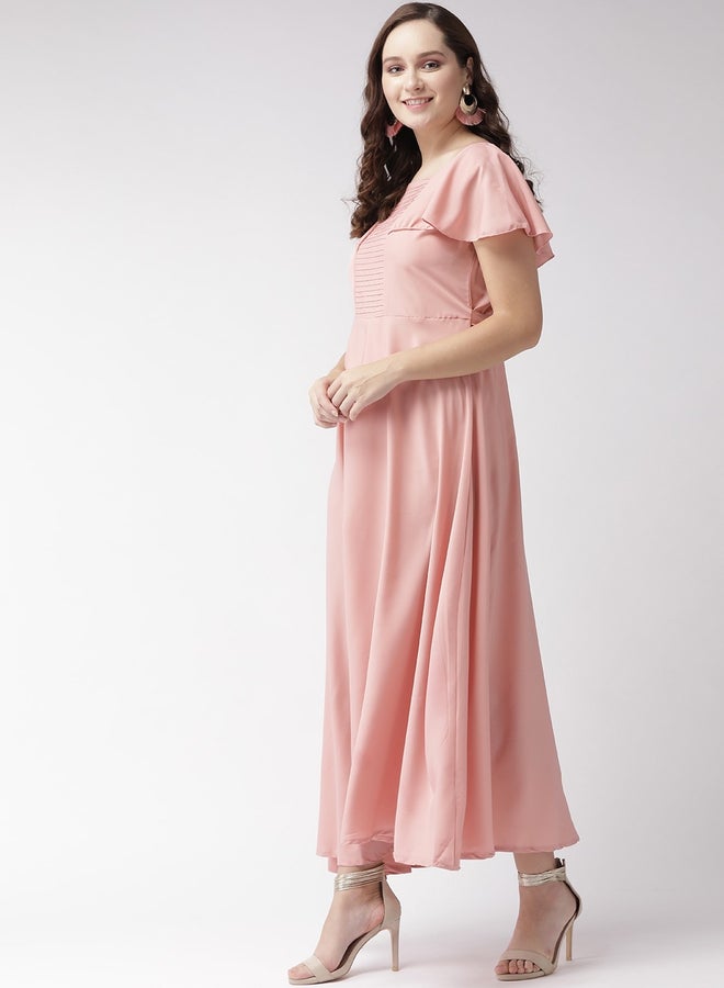 U&F U&F Square Neck A-Line Maxi Dress with Frill Sleeves  - Image 2