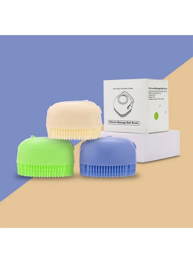 أدبيني فرشاة حمام تدليك من السيليكون، لتدليك التنظيف العميق للبشرة، وتقشير إزالة الجلد الميت، مع موزع الصابون، للرجال والنساء - Image 3