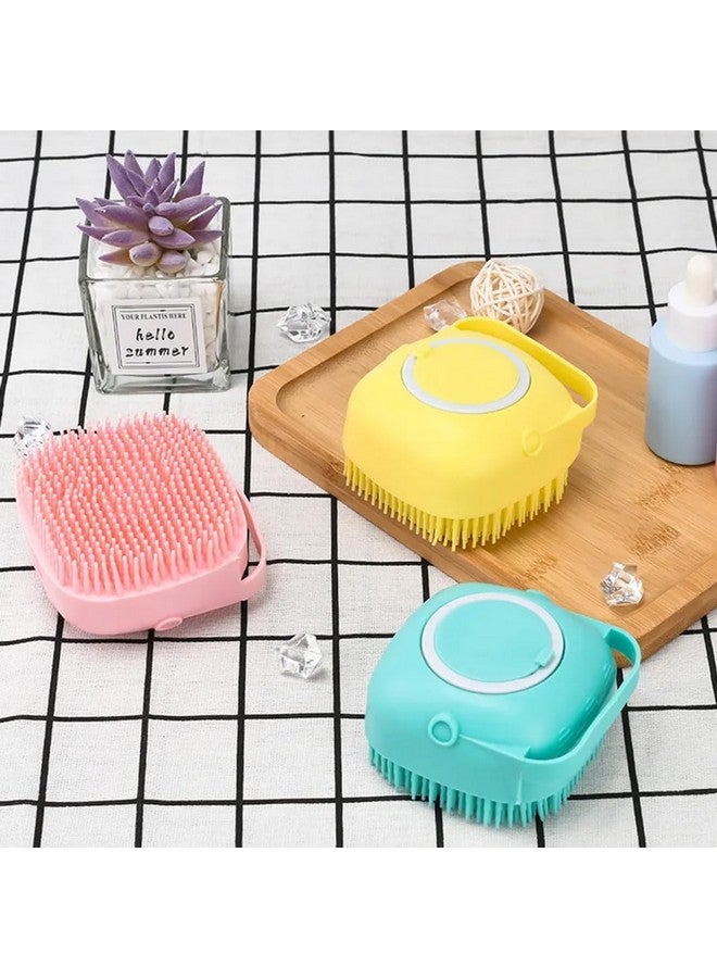 أدبيني فرشاة حمام تدليك من السيليكون، لتدليك التنظيف العميق للبشرة، وتقشير إزالة الجلد الميت، مع موزع الصابون، للرجال والنساء - Image 2