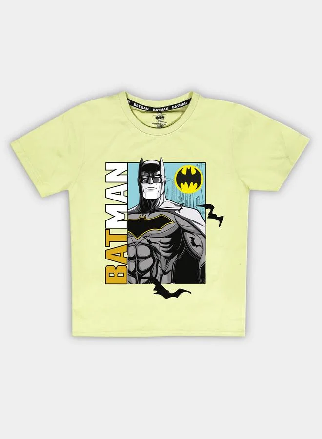 Batman Graphic Print Round Neck Fashion T-shirt