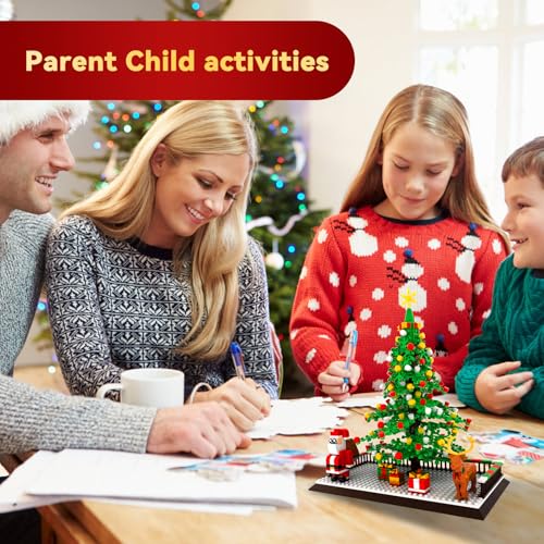 Eelexa Christmas Tree Building Block Festive Figures Building Set with Santa Claus 586 PCS for 6 Ages Kids Boys Girls Adult - Image 5