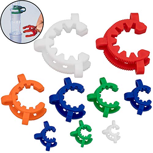 OIIKI 9 PCS Plastic Joint Clips Set, Clamp Lab Clips for Glass Standard Conical Interface Clip Ground Glass Joint (10mm,12mm,14mm,19mm,24mm,29mm,34mm,40mm,45mm) - Image 4
