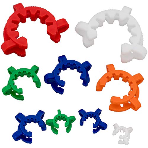 OIIKI 9 PCS Plastic Joint Clips Set, Clamp Lab Clips for Glass Standard Conical Interface Clip Ground Glass Joint (10mm,12mm,14mm,19mm,24mm,29mm,34mm,40mm,45mm) - Image 1
