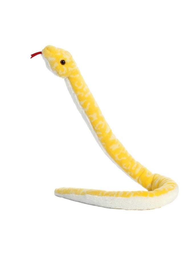 Aurora® Playful Snake Albino Burmese Python Stuffed Animal - Eye-Catching Designs - Versatile Fun - Yellow 50 Inches - Image 1