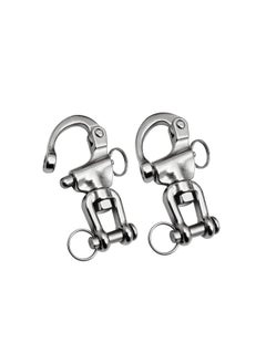 Generic Marine Grade Stainless Steel Snap Shackle, Quick Release Sailing Halyard Snap Hook Durable Swivel Jaw Clevis Clevis Pin Snap Shackle  Quick Release Clevis for Sailing Rigging Shackles  - Image 1