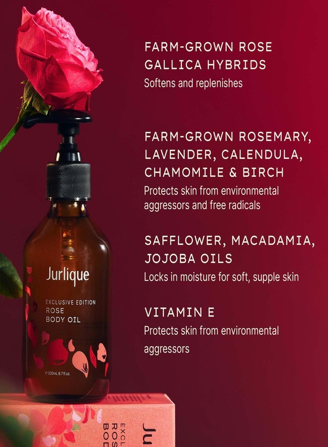 Jurlique Exclusive Edition Rose Body Oil - 6.76 Fl Oz - Rose Body Oil & Massage Oil for Women - For All Skin Types - Moisturizing Body Skincare - Australian Natural-Based Skincare - Image 3
