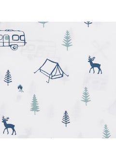Eddie Bauer Eddie Bauer - Twin Sheet Set, Cotton Percale Bedding Set, Crisp & Cool Home Decor, Dorm Room Essentials (Campout Dark Blue, Twin)  - Image 4