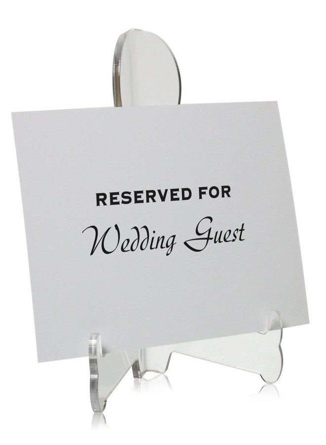 BANBERRY DESIGNS Clear Acrylic 4" Easels - Set of 6 - Functional Fixed Position Easels - Tabletop Display Stands for Plates Pictures Books Plaques Tiles Tablets Etc - Protective Scratch Proof Film - Image 3